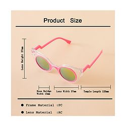 Babyhug Solid Coloured Sunglasses - White & Silver