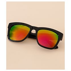 Babyhug Free Size Solid Color Sunglasses - Black & Red