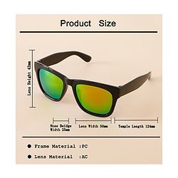 Babyhug Free Size Solid Color Sunglasses - Black & Red