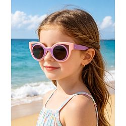 Babyhug Free Size Solid Color Sunglasses - Black & White