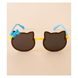 Babyhug Solid Coloured Sunglasses With Bow Applique - Black & Blue