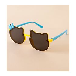 Babyhug Solid Coloured Sunglasses With Bow Applique - Black & Blue