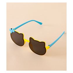 Babyhug Solid Coloured Sunglasses With Bow Applique - Black & Blue