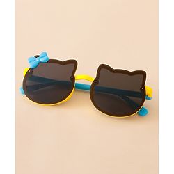 Babyhug Solid Coloured Sunglasses With Bow Applique - Black & Blue