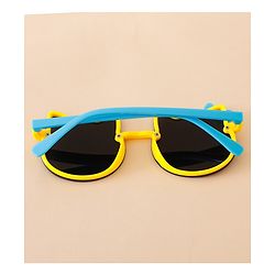 Babyhug Solid Coloured Sunglasses With Bow Applique - Black & Blue