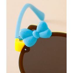 Babyhug Solid Coloured Sunglasses With Bow Applique - Black & Blue