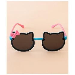 Babyhug Solid Coloured Sunglasses With Bow Applique - Black & Blue