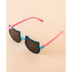 Babyhug Solid Coloured Sunglasses With Bow Applique - Black & Blue