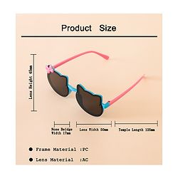 Babyhug Solid Coloured Sunglasses With Bow Applique - Black & Blue