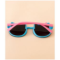 Babyhug Solid Coloured Sunglasses With Bow Applique - Black & Blue