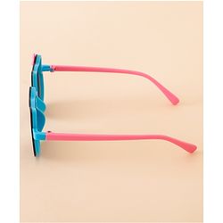 Babyhug Solid Coloured Sunglasses With Bow Applique - Black & Blue