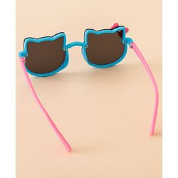 Babyhug Solid Coloured Sunglasses With Bow Applique - Black & Blue