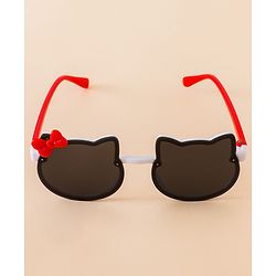 Babyhug Solid Coloured Sunglasses With Bow Applique - Black & Blue
