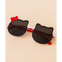 Babyhug Solid Coloured Sunglasses With Bow Applique - Black & Blue