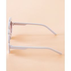 Babyhug Free Size Solid Color Floral Shaped Sunglasses - Red