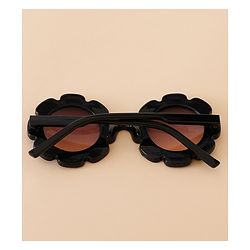 Babyhug Free Size Solid Color Floral Shaped Sunglasses - Red