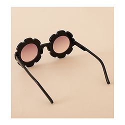 Babyhug Free Size Solid Color Floral Shaped Sunglasses - Red