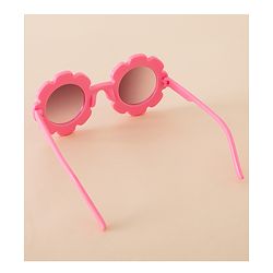 Babyhug Free Size Solid Color Floral Shaped Sunglasses - Red