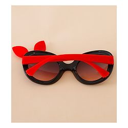 Babyhug Solid Coloured Sunglasses With Bow Applique - Black & Red