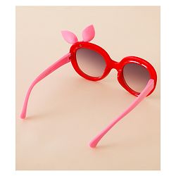 Babyhug Solid Coloured Sunglasses With Bow Applique - Black & Red