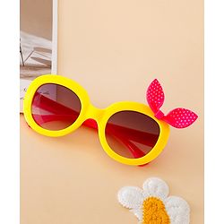Babyhug Solid Coloured Sunglasses With Bow Applique - Black & Red