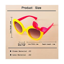 Babyhug Solid Coloured Sunglasses With Bow Applique - Black & Red
