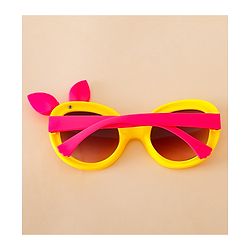 Babyhug Solid Coloured Sunglasses With Bow Applique - Black & Red