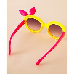 Babyhug Solid Coloured Sunglasses With Bow Applique - Black & Red