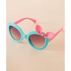 Babyhug Solid Coloured Sunglasses With Bow Applique - Black & Red
