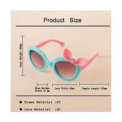 Babyhug Solid Coloured Sunglasses With Bow Applique - Black & Red