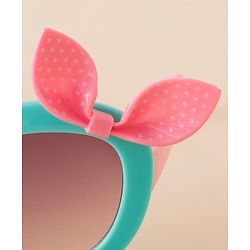 Babyhug Solid Coloured Sunglasses With Bow Applique - Black & Red