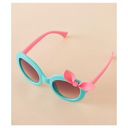 Babyhug Solid Coloured Sunglasses With Bow Applique - Black & Red