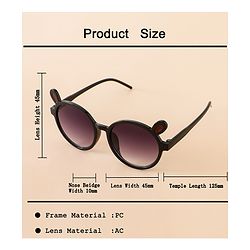 Babyhug Solid Coloured Sunglasses With Applique - Black