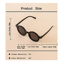 Babyhug Free Size Solid Color Sunglasses - Black