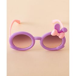 Babyhug Solid Coloured  Sunglasses With Applique - Purple