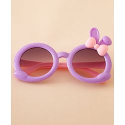 Babyhug Solid Coloured  Sunglasses With Applique - Purple