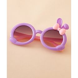 Babyhug Solid Coloured  Sunglasses With Applique - Purple