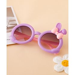 Babyhug Solid Coloured  Sunglasses With Applique - Purple