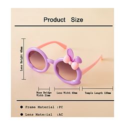 Babyhug Solid Coloured  Sunglasses With Applique - Purple