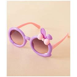 Babyhug Solid Coloured  Sunglasses With Applique - Purple