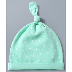 Babyhug 100% Cotton Knit Animals & Star Printed Caps Pack of 2 Multicolor - Diameter 16 cm