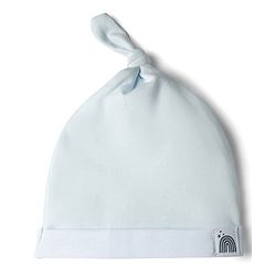 Babyhug 100% Cotton Interlock Knit Cap With Rainbow Applique White & Green Pack of 2 - Diameter 15