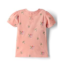 Babyhug Denim Woven Frock and Inner Tee with Half Sleeves and Floral Embroidery - Blue