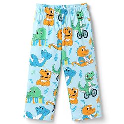 Babyhug 100% Cotton Knit Full Sleeves Shirt & Pyjama Night Suit with Dino Print - Blue