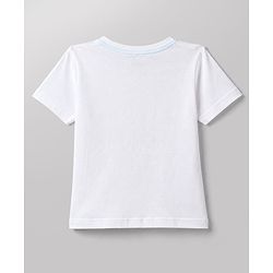 Babyhug 100% Cotton Knit Half Sleeves Sea Life Printed T-Shirt & Shorts Set - White & Light Blue