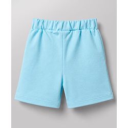 Babyhug 100% Cotton Knit Half Sleeves Sea Life Printed T-Shirt & Shorts Set - White & Light Blue