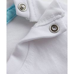 Babyhug 100% Cotton Knit Half Sleeves Sea Life Printed T-Shirt & Shorts Set - White & Light Blue