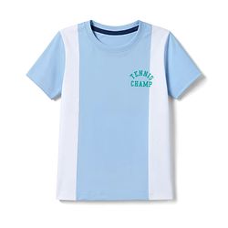 Babyhug 100% Cotton Single Jersey Knit Half Sleeves T-Shirt With Text Print & Shorts With Cargo Pockets - Blue
