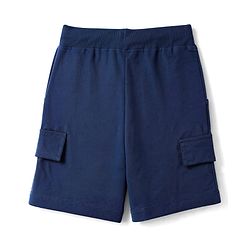 Babyhug 100% Cotton Single Jersey Knit Half Sleeves T-Shirt With Text Print & Shorts With Cargo Pockets - Blue