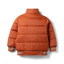 Babyhug Woven Full Sleeves Hooded Padded Jacket with Camping Patch - Brown